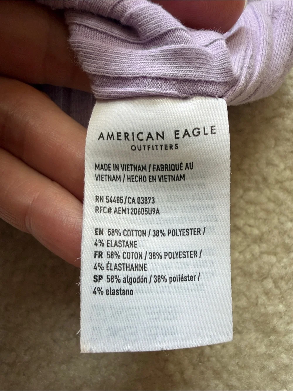 American Eagle Ribbed Square-Neck Crop Top